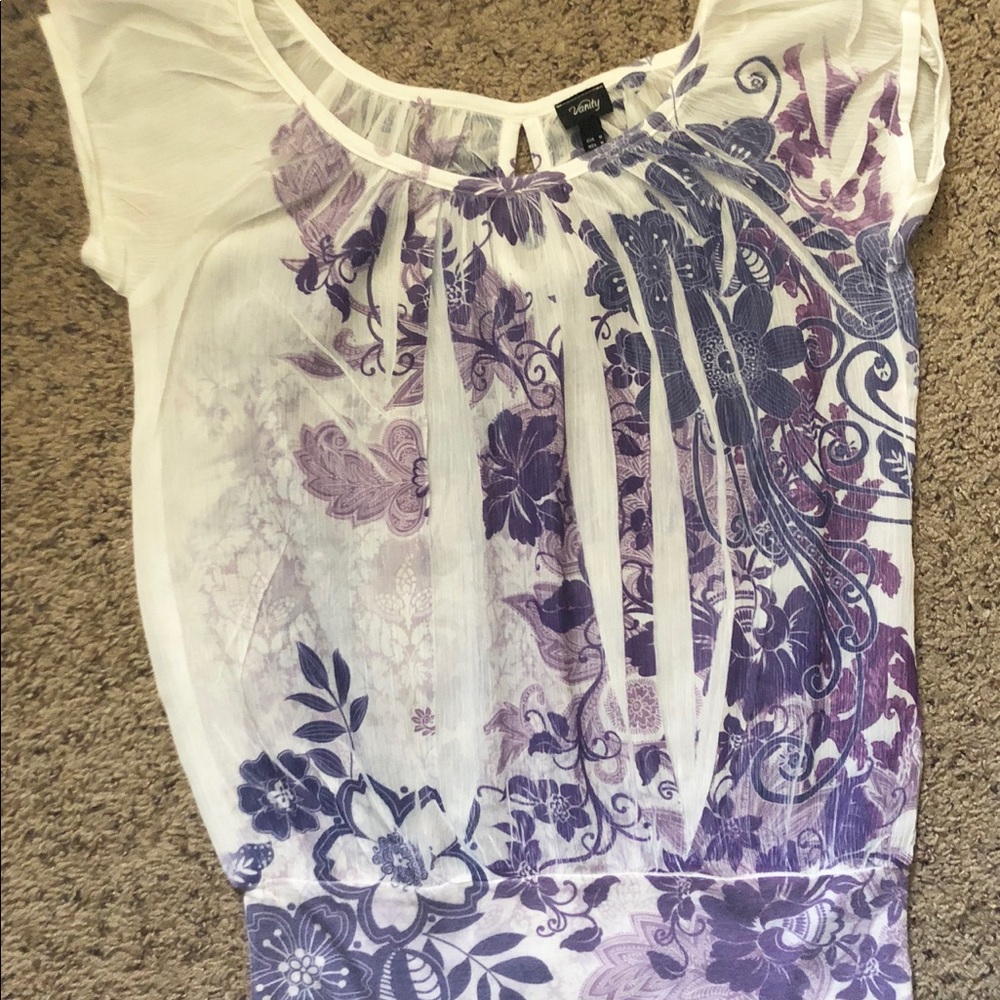 Blouse shirt top with elastic band waist